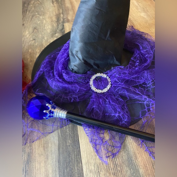 Set of TWO Witch Hats and Matching Wands - Picture 2 of 3
